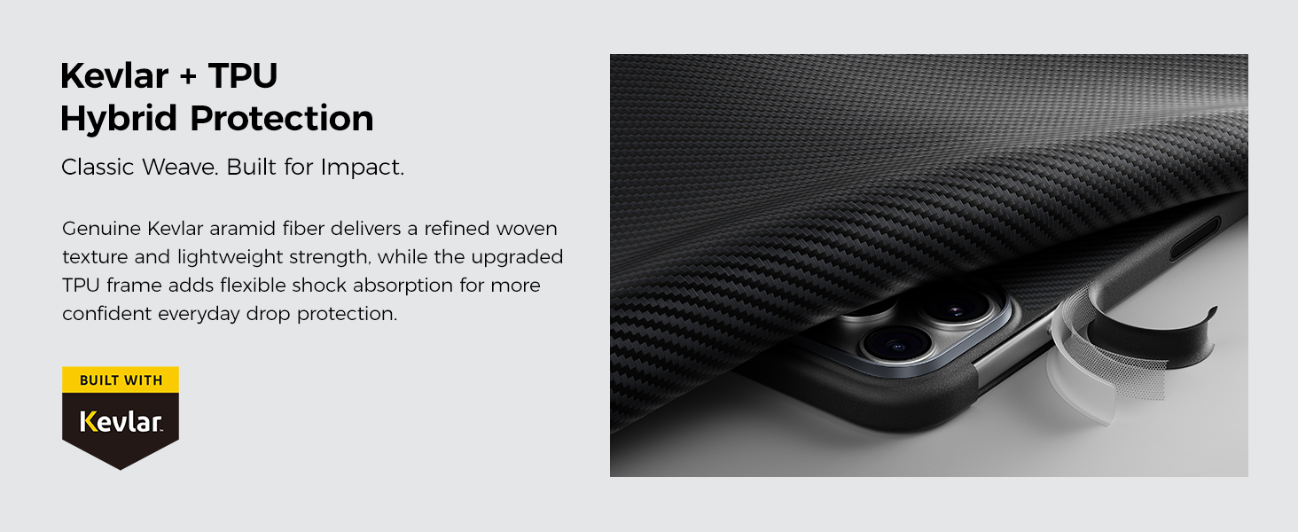 Genuine aramid fiber iPhone 18 pro kevlar case