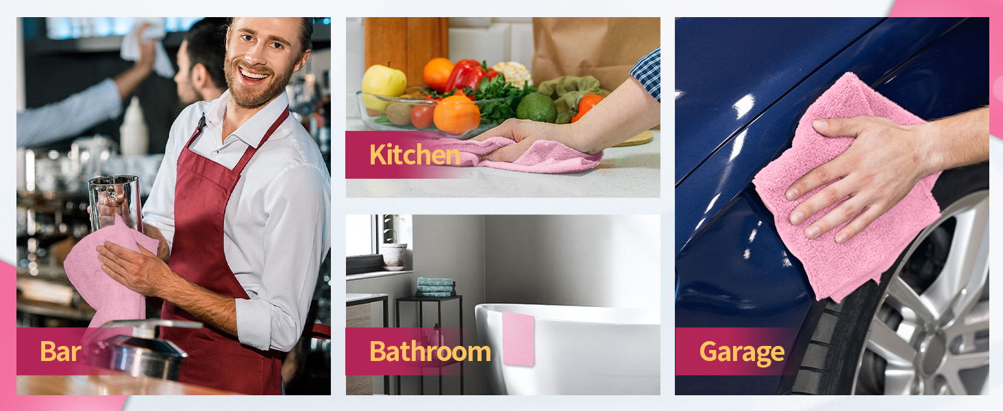 pink cleaning cloth