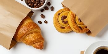 Kraft Paper Bags - Brown Paper Bags for Lunch - Grocery Deli Paper Bags - Paper Sandwich Bags