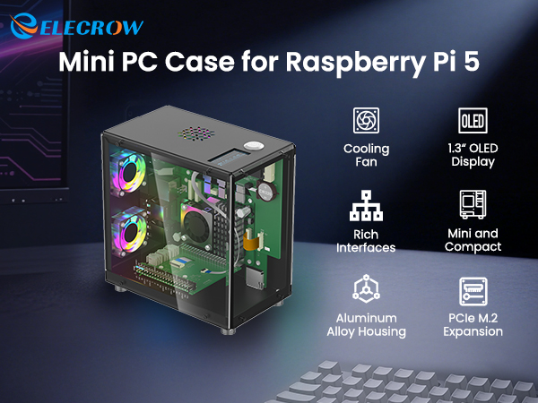 Mini PC Case for Raspberry Pi 5