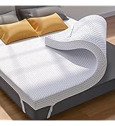 PERLECARE 3 Inch Gel Memory Foam Mattress Topper for Pressure Relief, Premium Soft Cooling Sleep,...