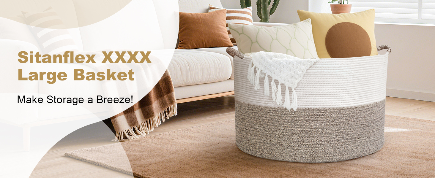 XXXXL 125L Extra Large Blanket Basket