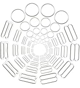 Lilaly 60 Pcs 8mm 10mm 12mm 15mm 20mm Bra Hooks