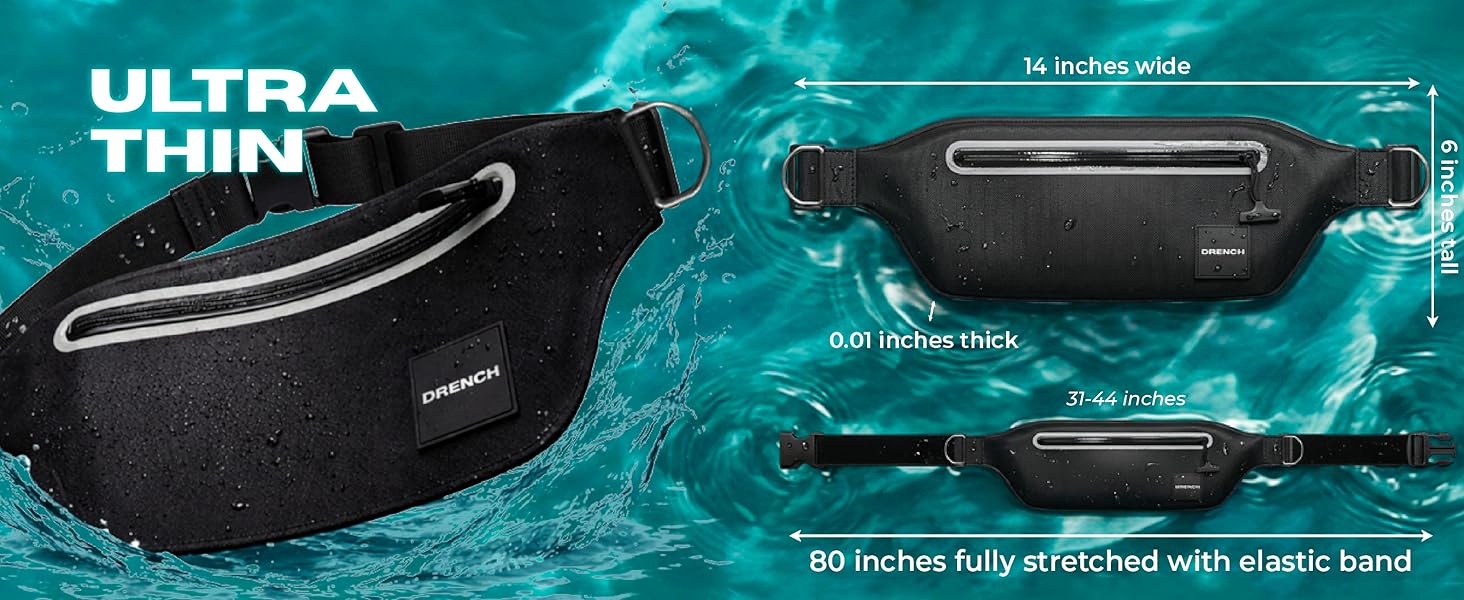 ultra thin waterproof waist pack floating dry bag dimensions adjustable belt beach travel gear