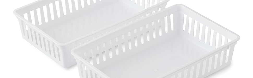 plastic baskets for organizing