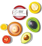 SOOPLEU Avocado Saver and Tomato Holder - Set of 4 Reusable Storage Containers for Fridge - Ideal...