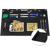 Extra Large Soldering Mat, 27.6''x15.7'' Oversized 932°F Heat Resistant Silicone Repair Mat for E...