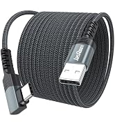 20 Ft USB C Cable Right Angle, 3A Charging Long 90 Degree USB to Type C Cord 20 foot No Data Tran...
