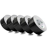5 Pack Black Duct Tape Roll Crafts, Residue Free Duct Sealing Tape Multi Pack, 8.3Mil x1.88Inch x...