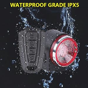 Waterproof durable IPX5 sturdy turn blinker helmet rider blinking round mtb red luz biking back led