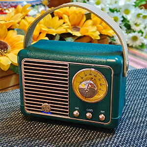 Retro Wireless Mini Portable Bluetooth Speaker Vintage Room Decor Pink Gift