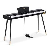 AODSK 88 Keys Digital Piano,Full-size semi weighted key,128 Tones & Rhythms, MIDI/USB Connectivit...
