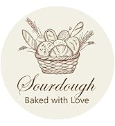YEWROXY Sourdough Bread Stickers, 320 Pcs 1.6 Inch Sourdough Bag Stickers Packaging Suplies for B...