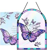 Butterfly Acrylic Suncatcher Card for Window Decor, Acrylic Suncatcher Window Hanging Decor with ...