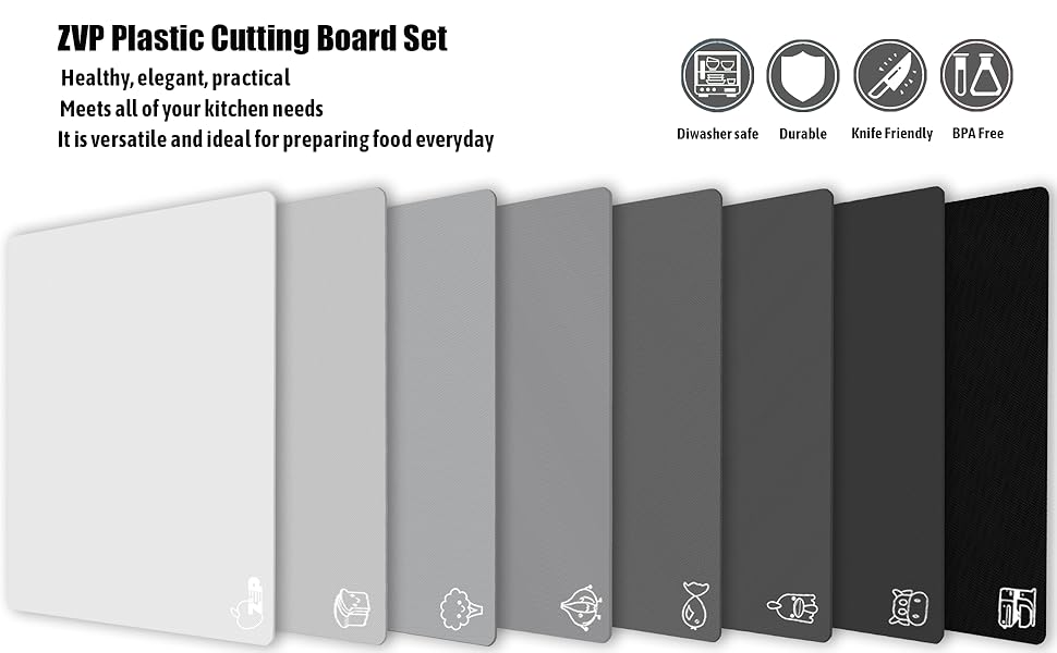 ZVP gradient pink Plastic cutting board set
