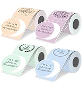 4 Rolls Round Circle Thermal Label Compatible for Phomemo M100/M110/M150/M221/M220/M120/M200/M250...