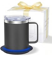 Zhenglu Coffee Warmer with Mug Set, USB Powered Heated Cup with 10H Auto Shut-Off, 131? Self Heat...