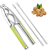 SUNRAYNEST Nut Cracker, Heavy Duty Shell Opener with Non Slip Grip, Features Two Picks for Nuts a...