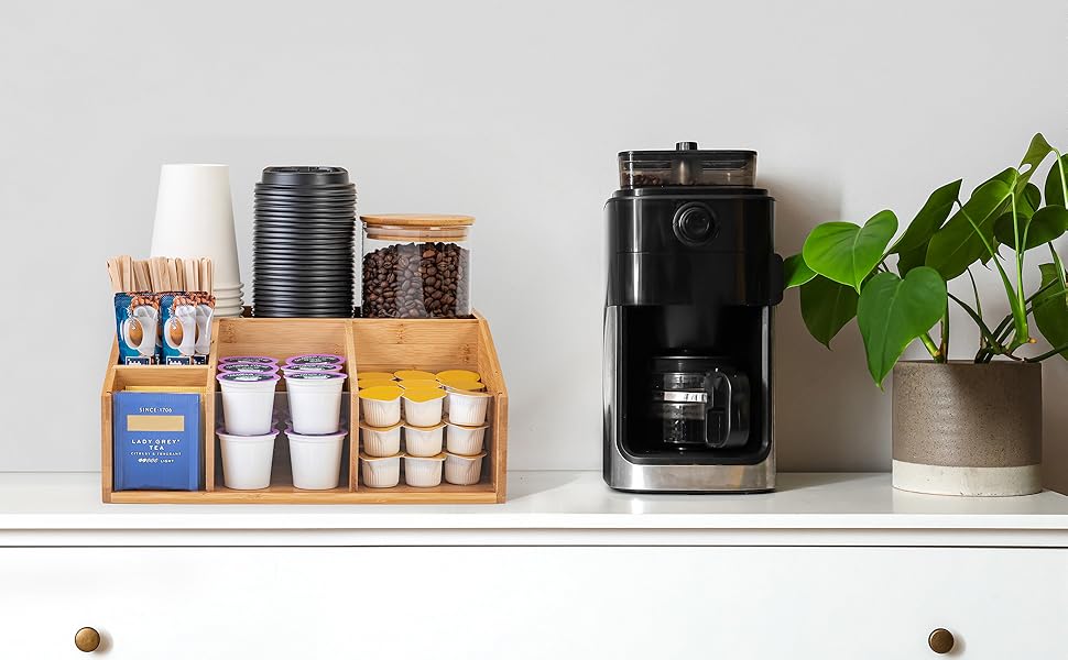 Coffee Bar Organizer for Countertop