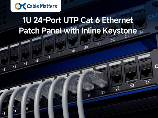 Ethernet Patch Panel with Inline Keystone
