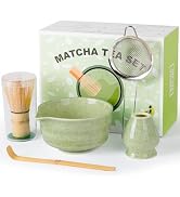 Dayacoco Matcha Whisk Set,5 Pcs Matcha Set Includes Matcha Bowl with Spout, Matcha Whisk,Holder,B...