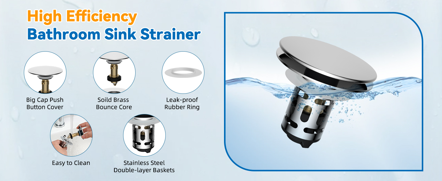 bathroom sink drain strainer