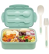 Bento Boxes for Adults - 1100 ML Bento Lunch Box For Kids Childrens With Spoon & Fork - Durable P...