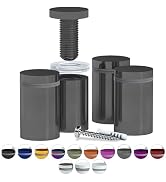 4 Pcs Stainless Steel Standoff Screws (Gun Metal Grey) - ½” x 1” Screws for Acrylic, Wood, and Gl...