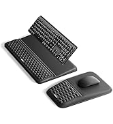 Vaydeer Keyboard Stand and Mouse Pad Set with Wrist Rest, Soft Memory Foam Wrist Support, Ergonom...