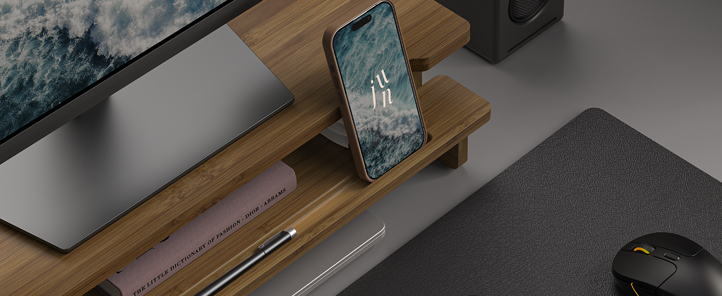 monitor stand bamboo