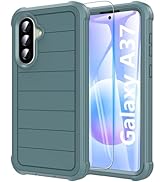 Hensinple for Samsung Galaxy A37 5G Phone Case with Screen Protector, Heavy Duty Military Shockpr...