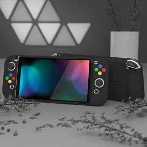 Dockable Hard Shell for Switch OLED w/Thumb Grip Caps & Button Caps