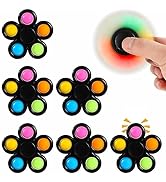 Effacera Fidget Spinners Toys 6 Pack, Christmas Party Favors for Kids Push Bubble Fidget Spinners...