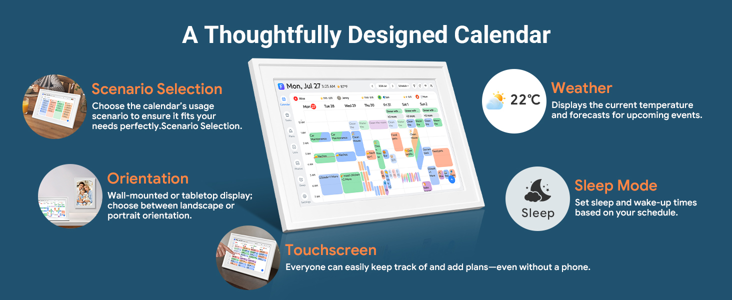 electric calendar meal planner digital calendar no subscription electric calendar digital planner