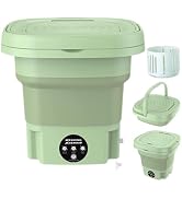 Portable Washing Machine 8L Mini Foldable Washer with 3 Modes Deep Cleaning for Underwear, Baby C...