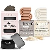 Kitsch Rice Water Protein Shampoo & Conditioner Set with Dry Shampoo Powder – 3-Piece Hair Care E...