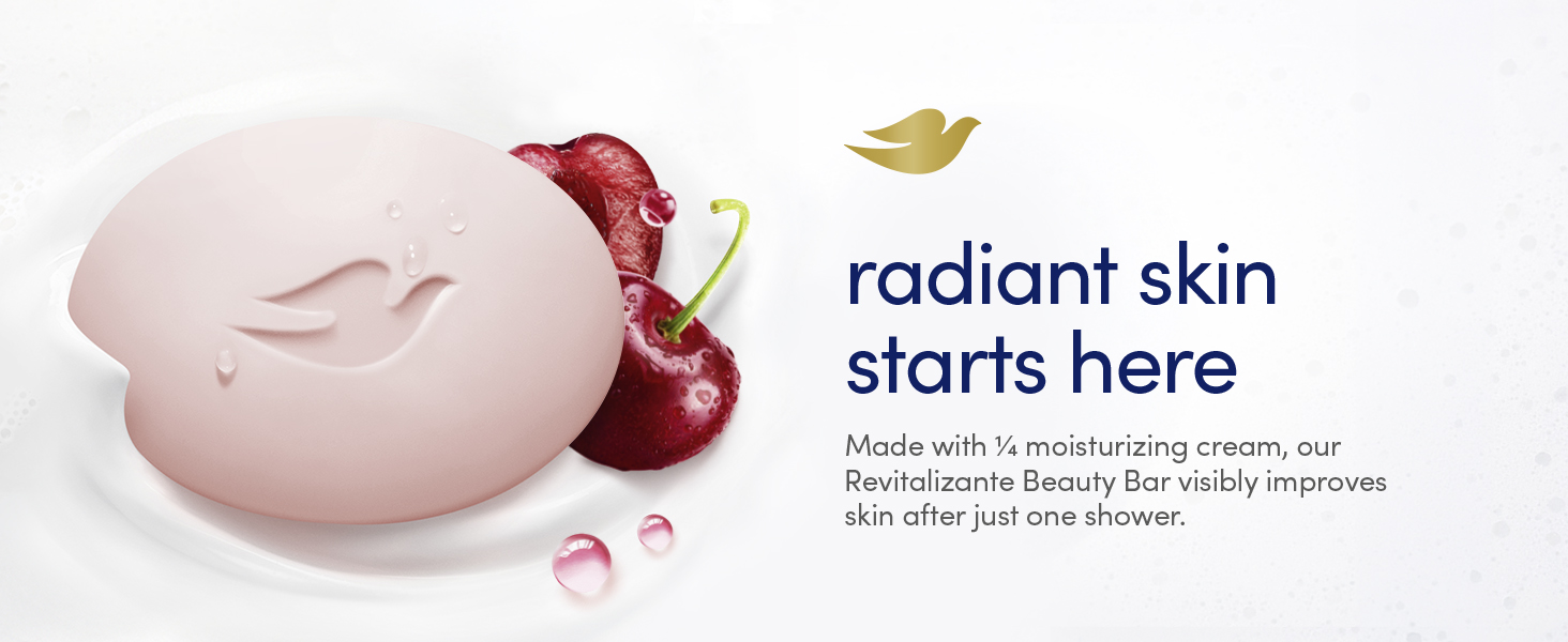 Beauty Bar on a creamy texture with radiant skin and moisturizing benefit messaging