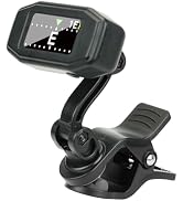Aroma Guitar Tuner Clip On Rechargeable Easy to Read Simple TFT Screen Good to Use in Strong Ligh...
