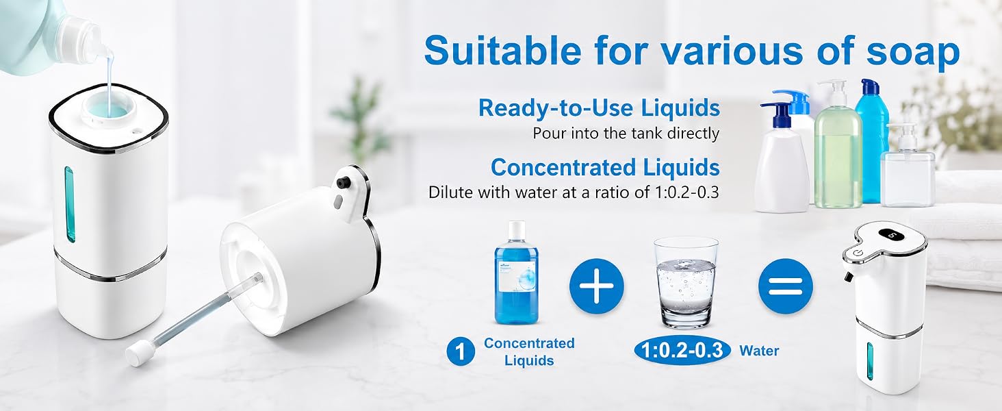 USB Recharge & Durable Foam Soap Dispenser