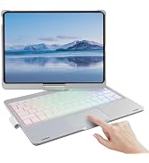 Mollenmell TouchPad Keyboard Case for iPad 10th Generation&iPad 11th(A16,2025), 360°Swivel,7 Use ...