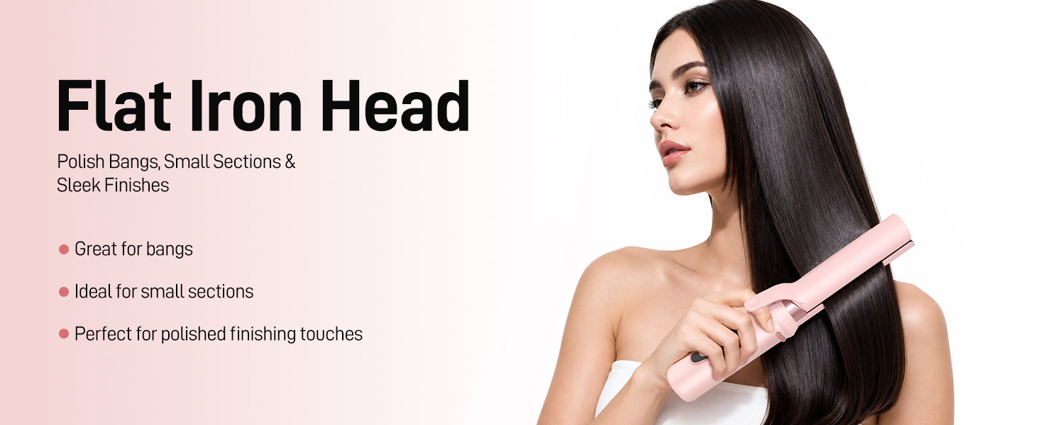 straightener brush portable