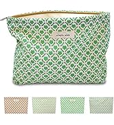 STARDW Flower Cosmetic Bags Makeup Bags for Women,Travel Makeup Bag Large Capacity Canvas Makeup ...