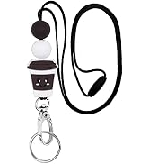 BIHRTC Badge Lanyards Fashion Silicone Beaded Lanyard Breakaway Lanyard Necklace