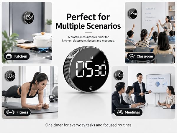 digital kitchen timer, countdown timer, magnetic kitchen timer, digital countdown clock, SPN-RECPP