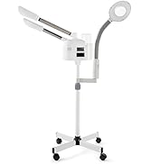 Professional Facial Steamer 3 in 1 Steamer for Face with Hot & Cold Nozzle 5X LED Magnifying Lamp...