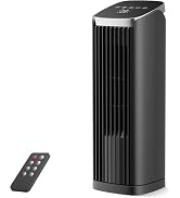 PNTCK 13" Tower Fan for Bedroom, Portable Desk Fan with 4 Speeds, 4 Modes | Quiet Cooling Fan wit...