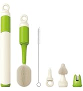 Baby Bottle Brush Set for Baby Bottles, 5 Cleaning Tools with Silicone Bottle and Nipple Brush He...