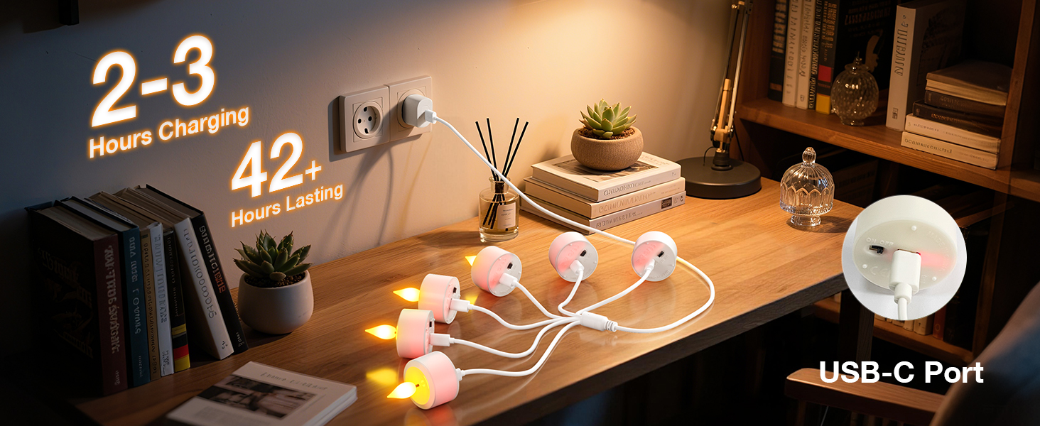 battery led candles flickering usb rechargeable