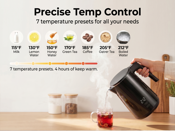electric kettle temperature control