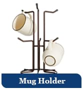 HULISEN Mug Holder for Large Cups, Mug Tree for Counter with 6 Hooks, Metal Coffee Mug Stand for ...